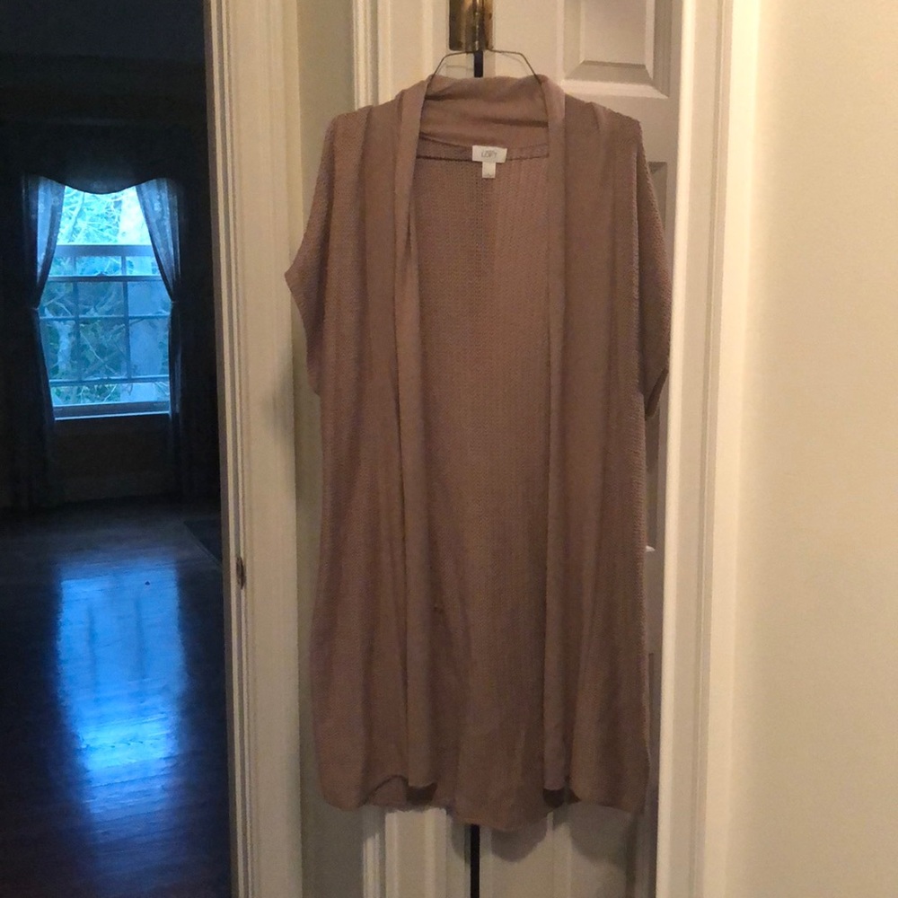Long cardigan, shirt sleeve